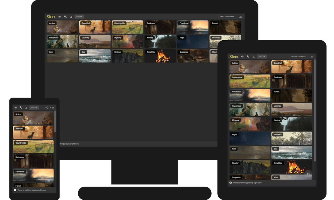 3 screenshots of the website, on phone, tablet and desktop
